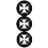 Croix de Malte (3 fois 9cm) - Sticker/autocollant